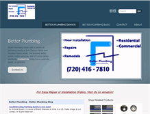 Tablet Screenshot of betterplumbingdenver.com
